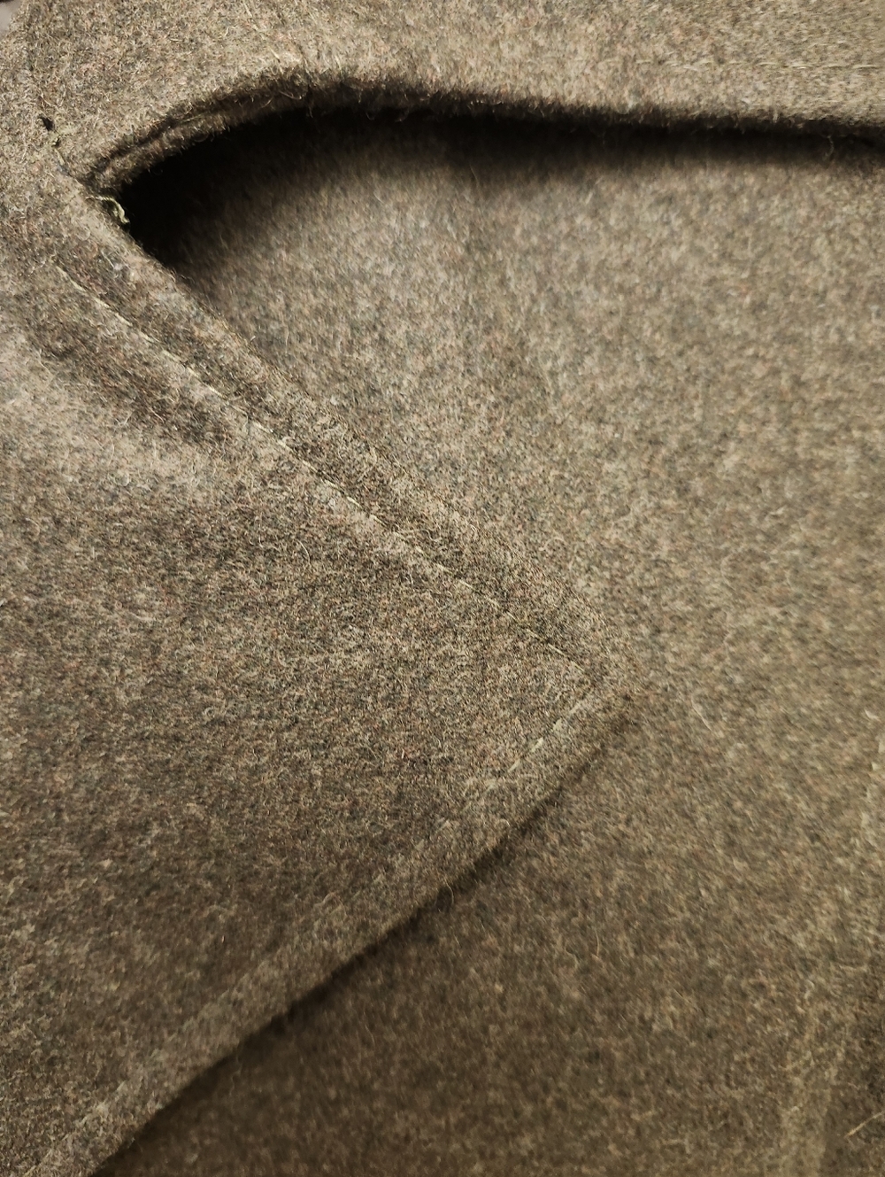 Michael Kors Wool Blend Peacoat in Olive Green - Picture 5 of 6